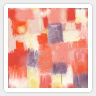 City Sunset Geometric Abstract Painting Sticker